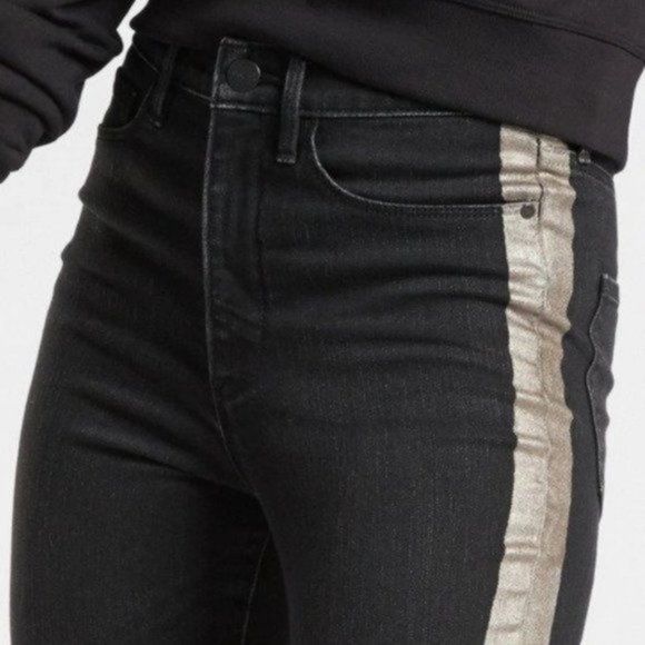 Athleta Sculptek Ultra Skinny Metallic Jeans 8T - Picture 4 of 4